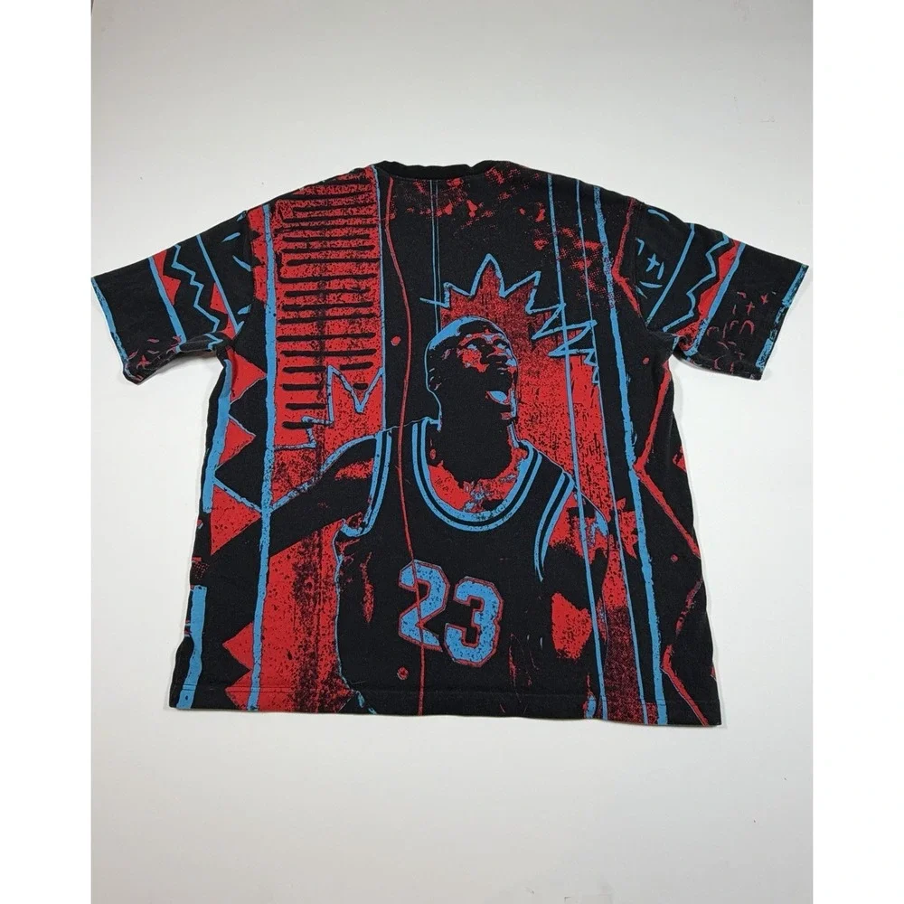 Nike Air Jordan DNA T-Shirt AOP Michael Jordan Blue Red Black CJ6093-657 Large